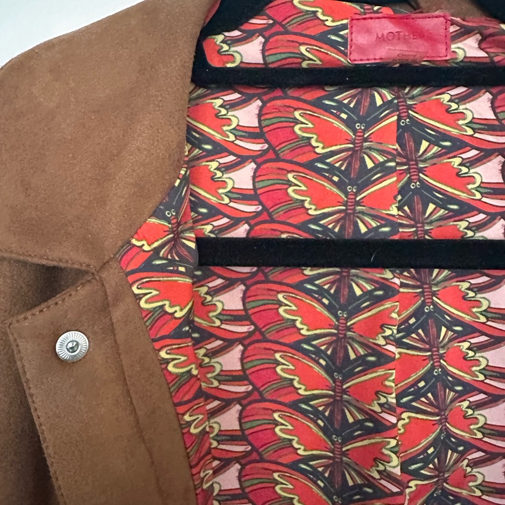 MOTHER Suede Ribbed Car Coat - Picture 5 of 6